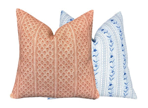 Brynn Rust Stripe Linen Pillow Cover | Neutral