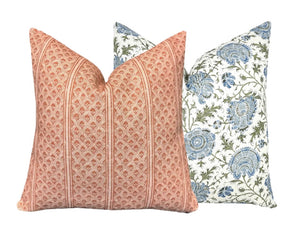Brynn Rust Stripe Linen Pillow Cover | Neutral