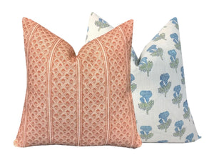 Brynn Rust Stripe Linen Pillow Cover | Neutral