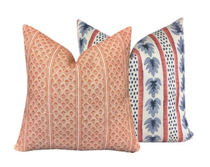 Brynn Rust Stripe Linen Pillow Cover | Neutral