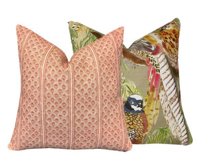 Brynn Rust Stripe Linen Pillow Cover | Neutral
