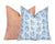 Valerie Coastal Blue Floral Stripe Linen Pillow Cover | 1 or 2 Sided (Copy)