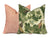 Schumacher Covey Hedge Olive Green Pillow Cover | Deep Green Tones on Soft Green Linen