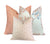 Terra Cotta Blues Linen Pillow Cover