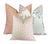 Flying Tack Collection #11 | Brynn Rust Stripe |Terra Cotta Blues Floral | Paule Rust. | 3 Pillow Covers | Pillow Combination