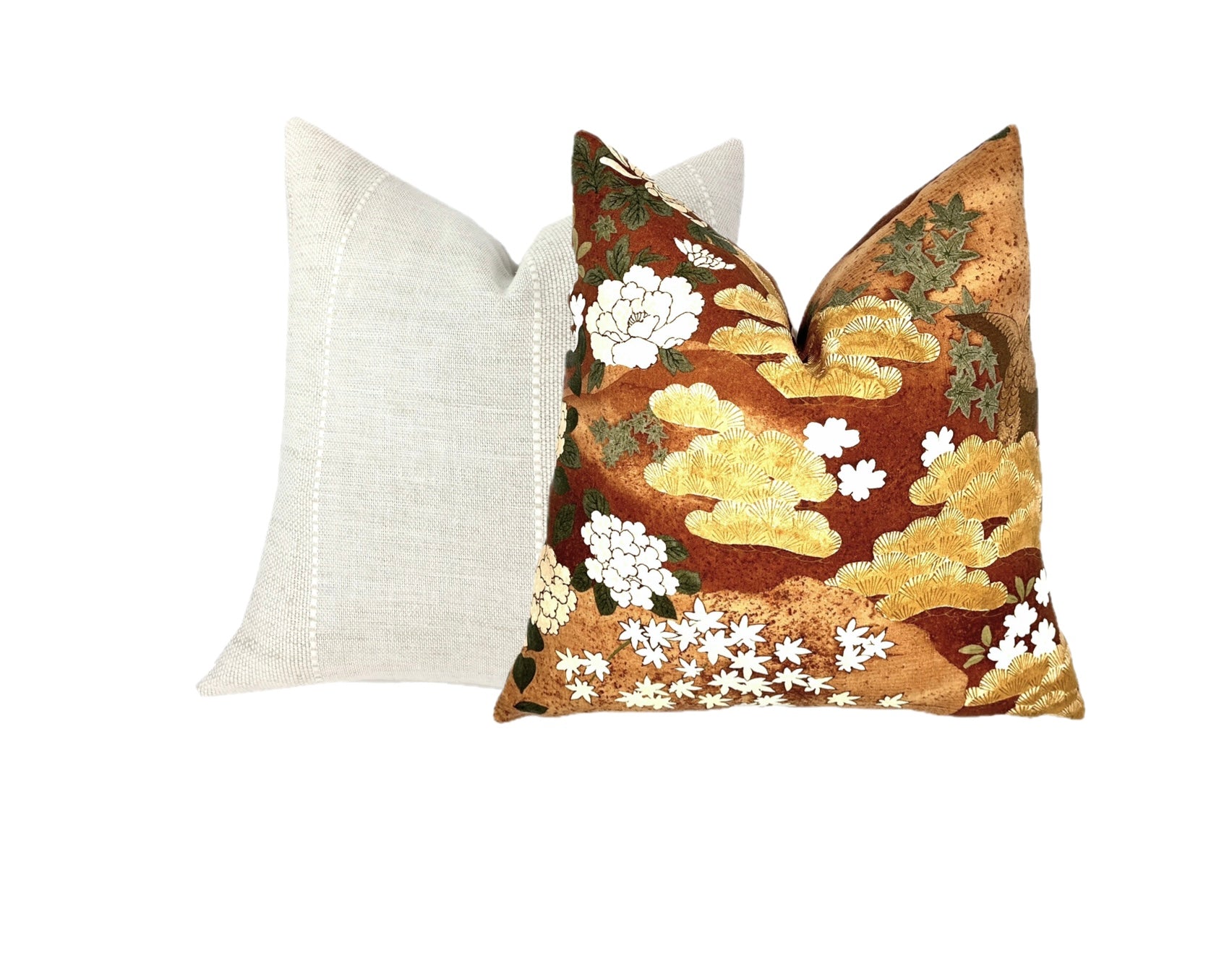 Schumacher Golden Hills Botanical Pillow Cover