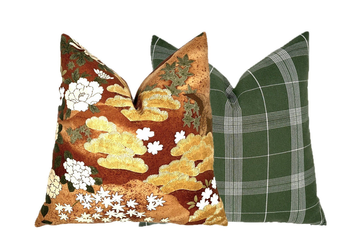 Schumacher Golden Hills Botanical Pillow Cover