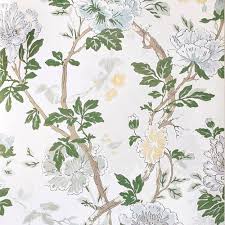 Inisfree Inlet Floral Pillow Cover | Green and Blue on Ivory | Lee Jofa | 1 or 2 Sided | Designer