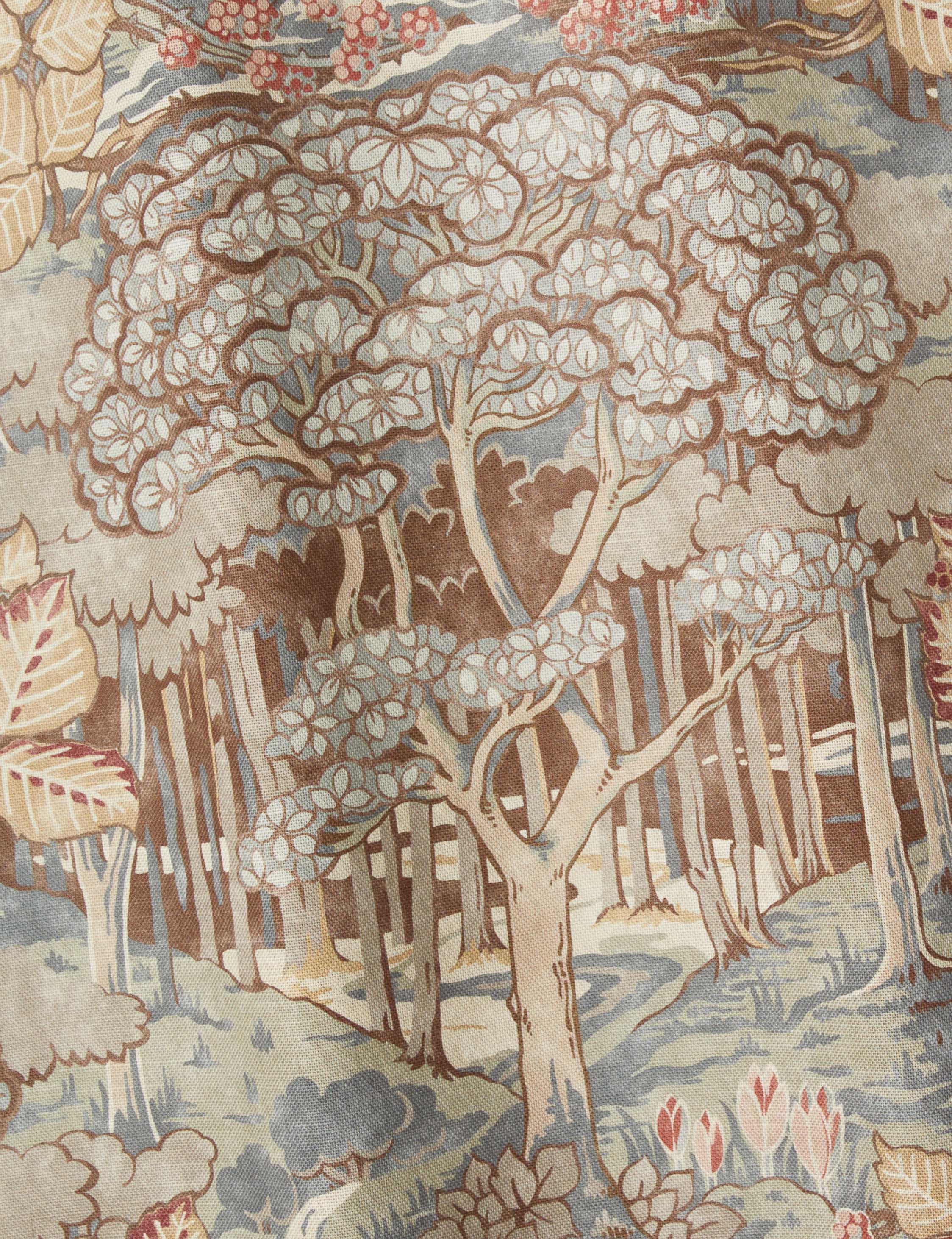 Brantwood Forest Pillow Cover | Mocha Brown, Plum, Blue