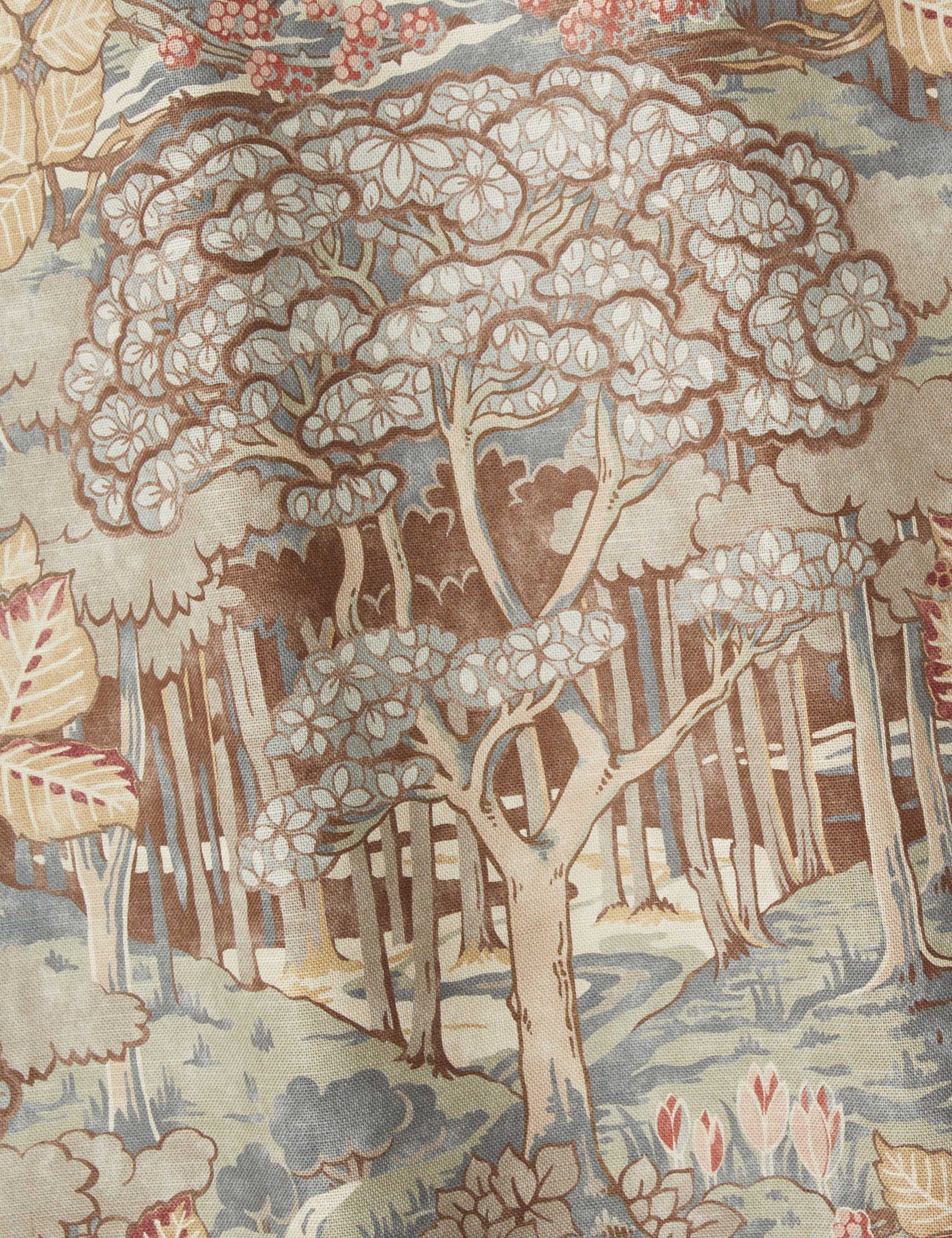 Brantwood Forest Pillow Cover | Mocha Brown, Plum, Blue