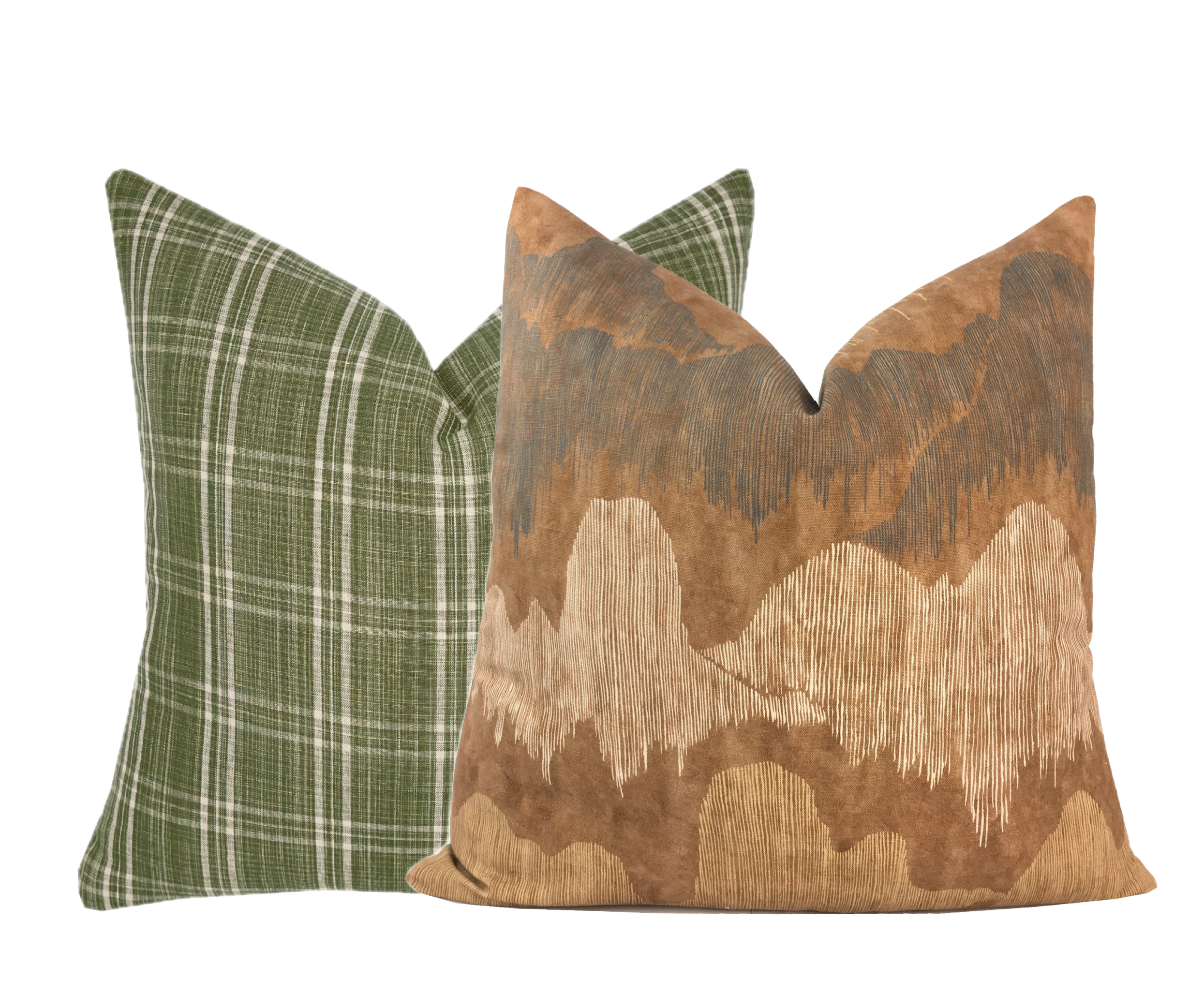 Cascadia Saffron Pillow Cover | Camel Rust Tones | Kelly Wearstler