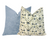 Designer Khotan Pillow Cover |  Indigo and Ivory |  Zak and Fox