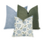 Indiennes Floral Pillow Cover | Lee Jofa | Blue and Green