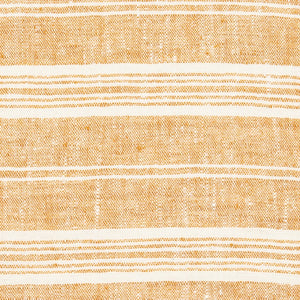 Mustard Boho Stripe Pillow Cover | Linen | Farmhouse | Vintage | Same Fabric Both Sides