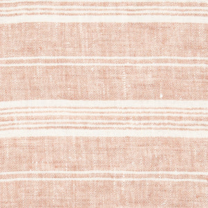 Rosy Pink Boho Stripe Pillow Cover | Linen | Farmhouse | Vintage | Same Fabric Both Sides