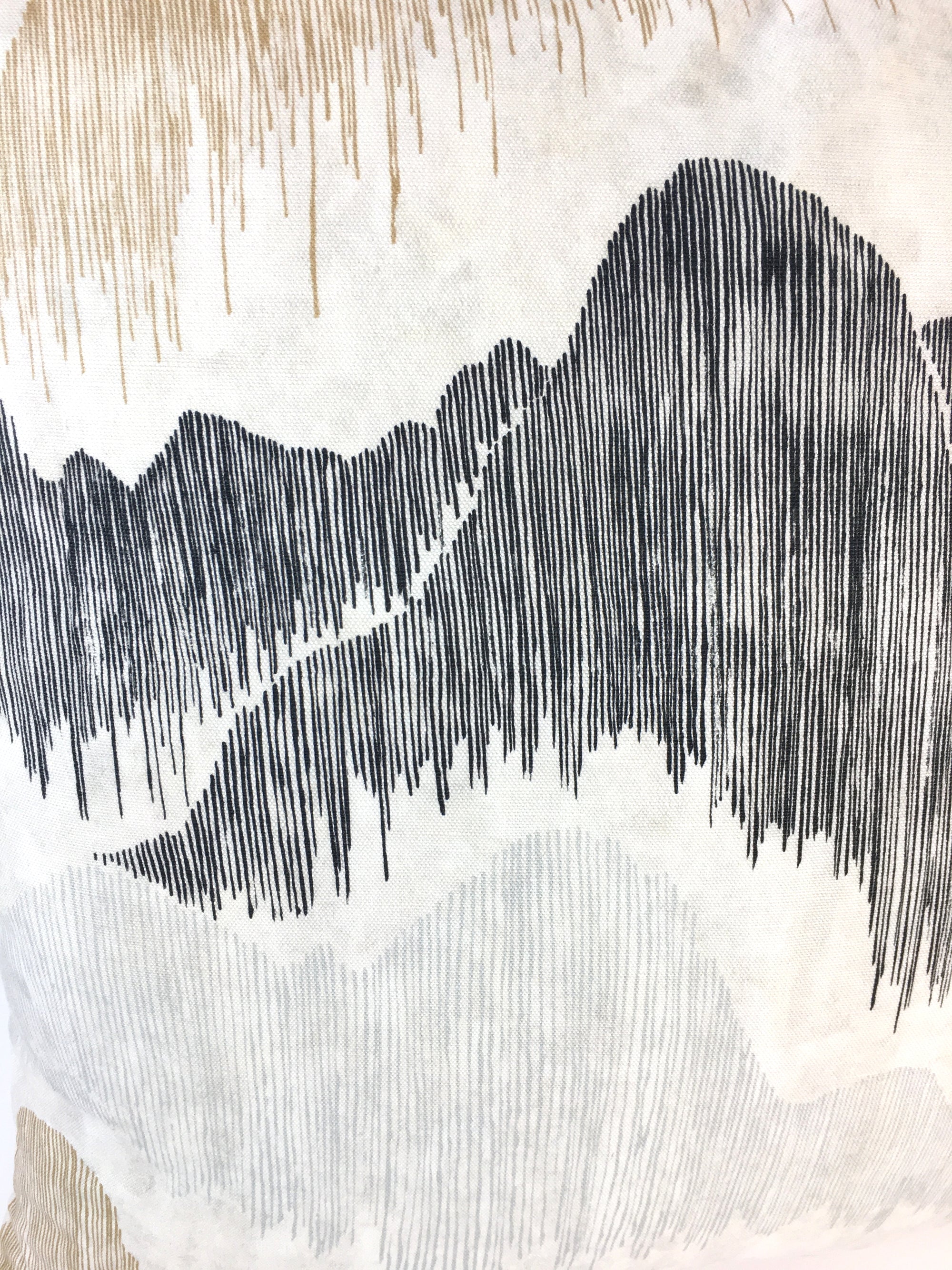 Cascadia Basalt Pillow Cover | Charcoal and Neutral Tones | Kelly Wearstler