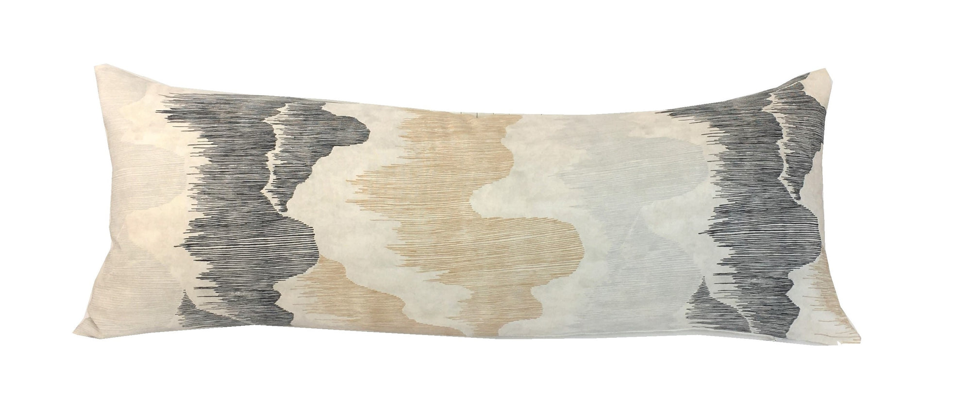 Cascadia Basalt Pillow Cover | Lumbar Sizes | Charcoal and Neutral Tones