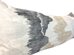 Cascadia Basalt Lumbar Pillow Cover | Long Lumbar Sizes | Bed