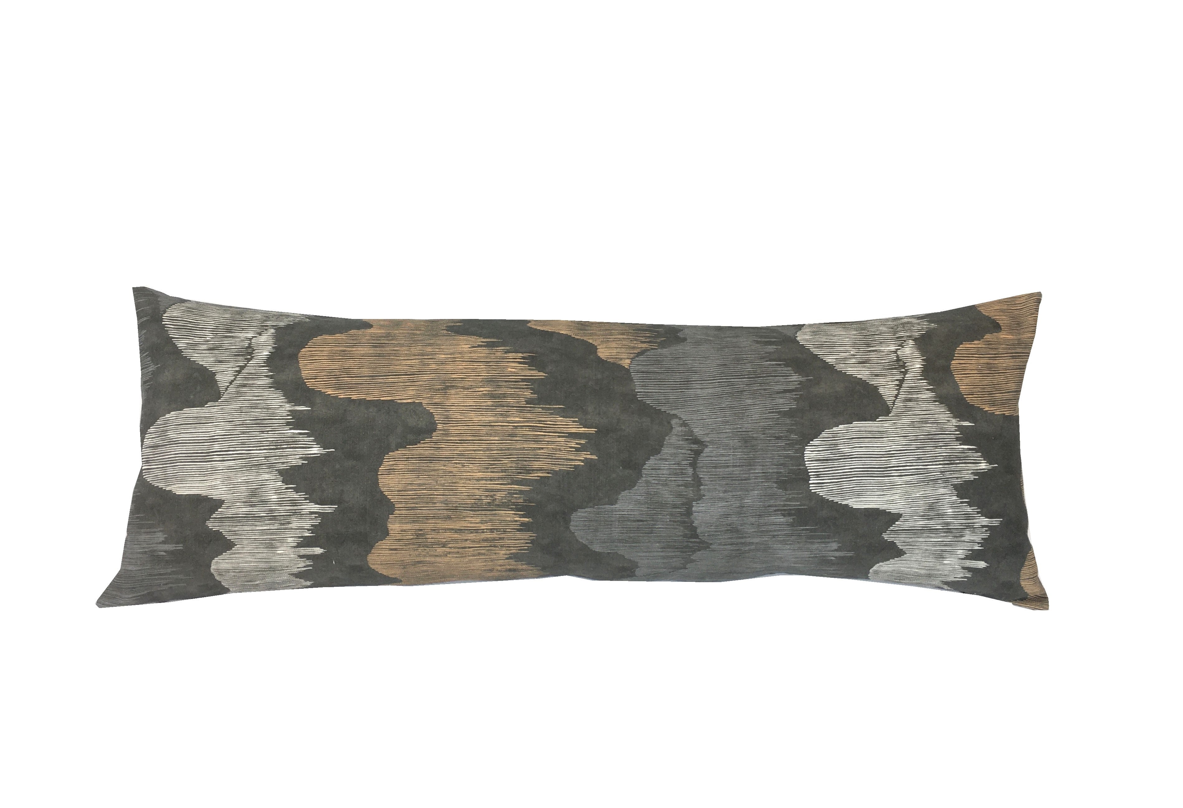 Cascadia Noir Lumbar Pillow Cover | Multiple Long Lumbar Sizes | Bed Pillow