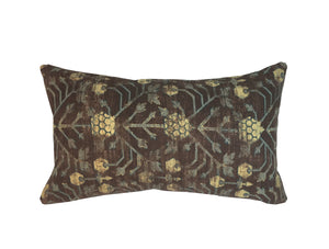 Designer Khotan Rich Brown Pillow Cover | Zak and Fox | Lumbar sizes | Maroon