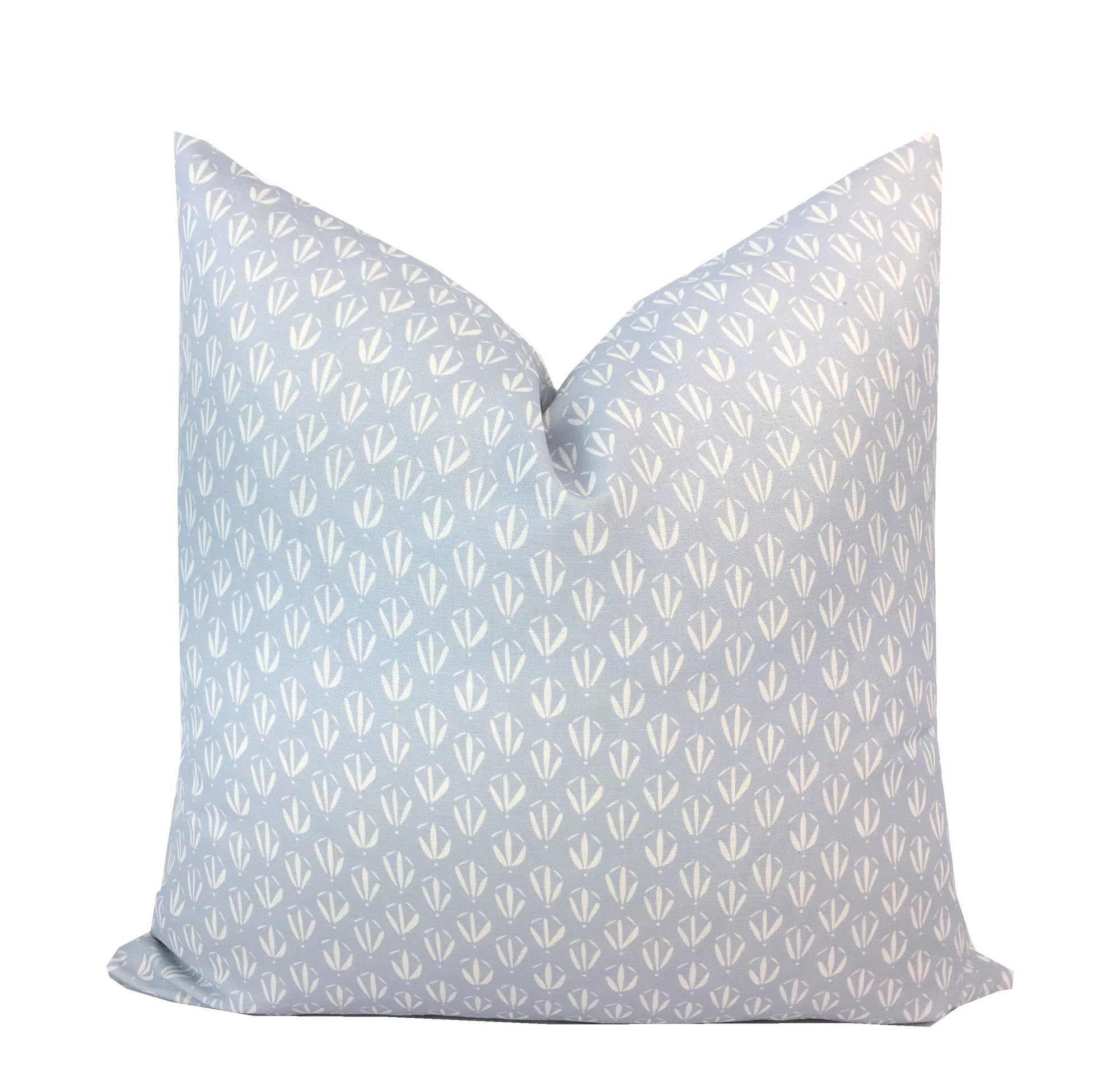 Haint Blue Pillow Cover | Ivory  pattern on Haint Blue Linen | Blue Neutral