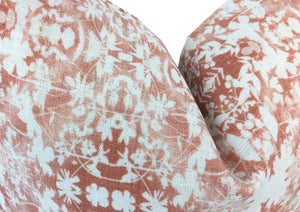 Faded Terra Cotta Linen Pillow Cover