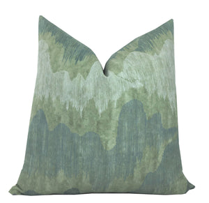 Cascadia Jadestone Pillow Cover | Dark to Light Green Tones | Kelly Wearstler