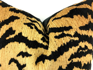 Tiger Pillow Cover | Black Tiger Stripes on Honey Gold Background
